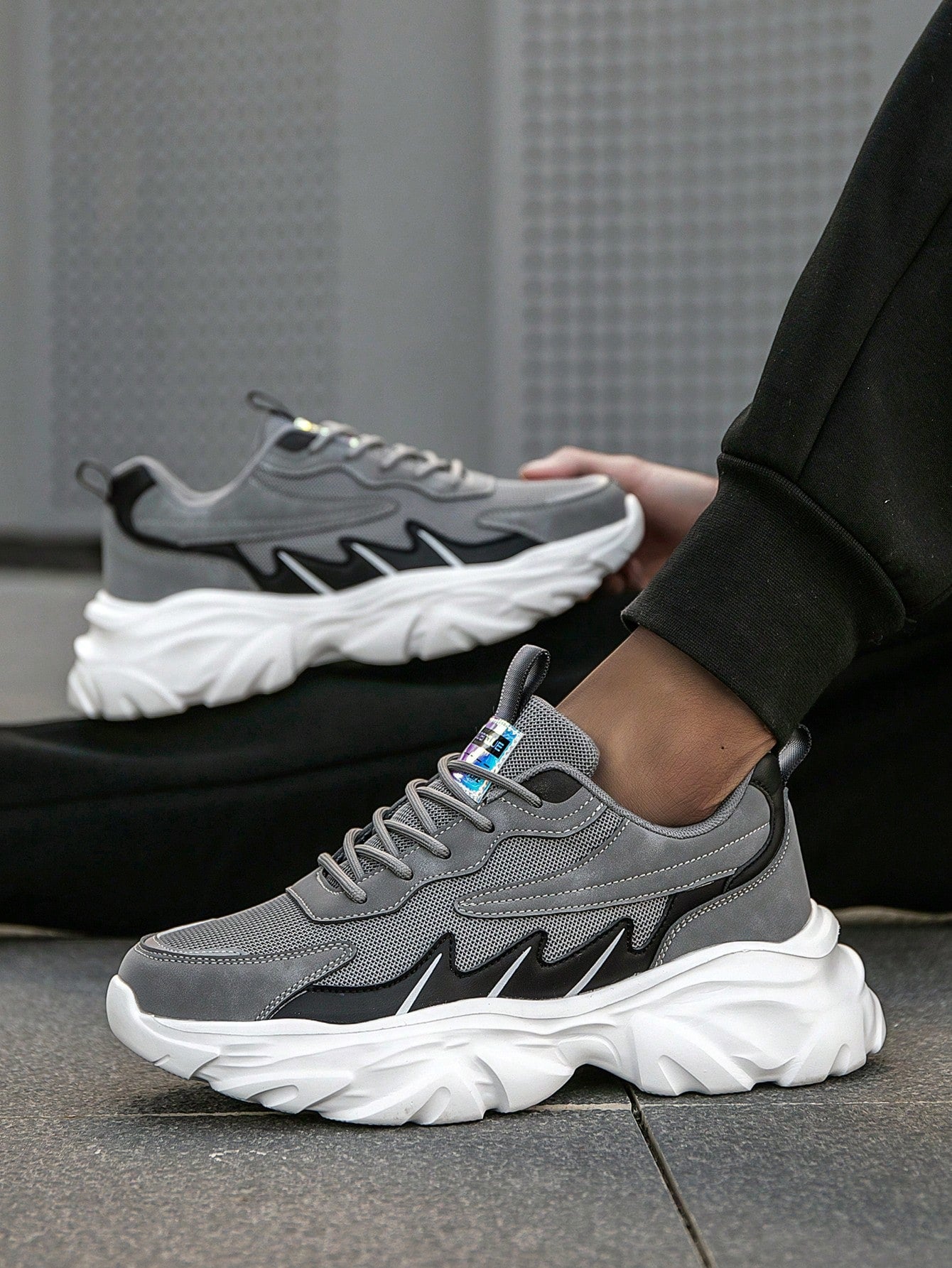 Tênis Masculino Chunky Casual Respirável Leve Confortável Tênis Masculino Chunky Casual Respirável Leve Confortável