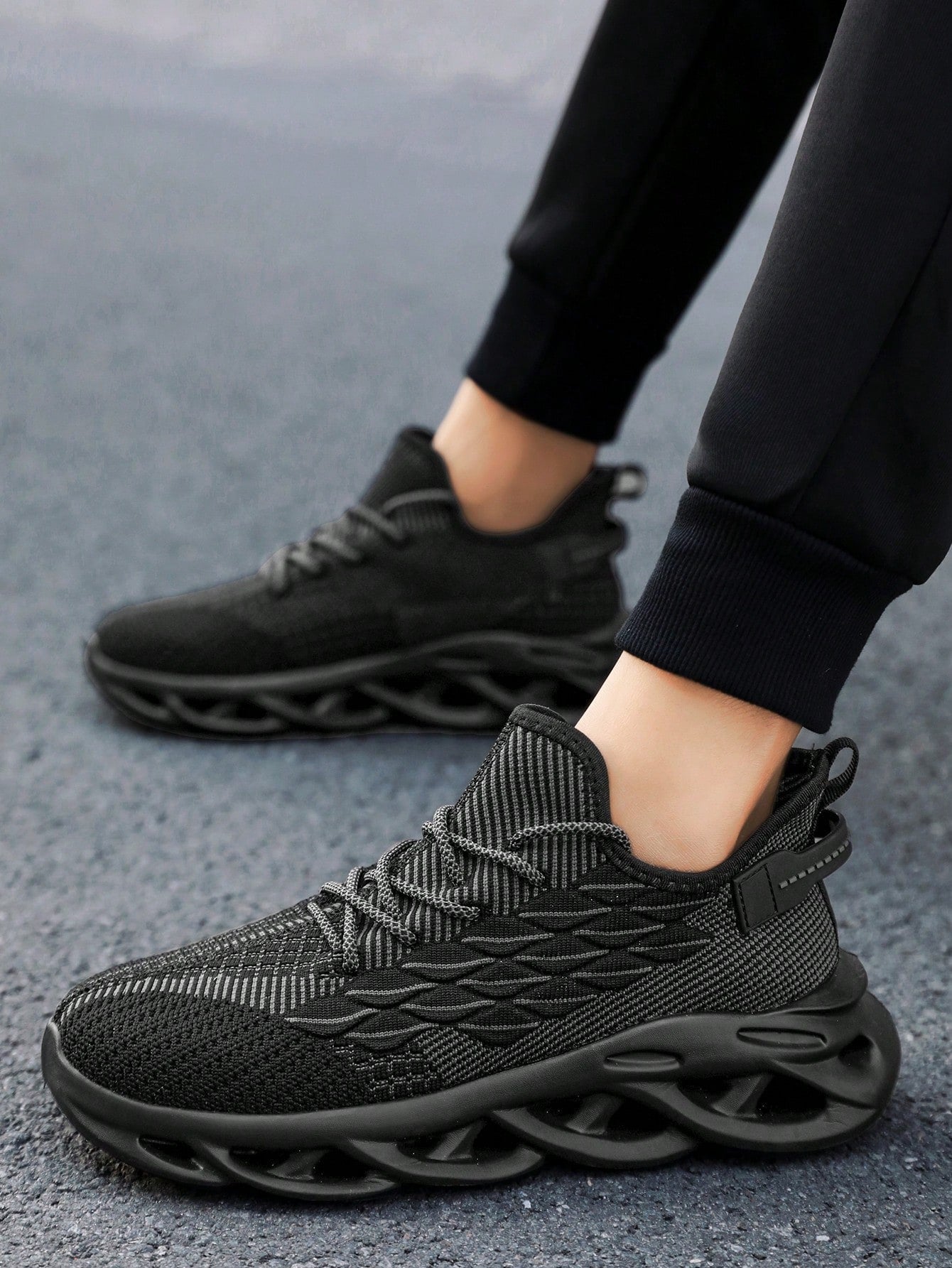 Tênis Masculino Chunky Leve Respirável Trançado Confortável Tênis Masculino Chunky Leve Respirável Trançado Confortável