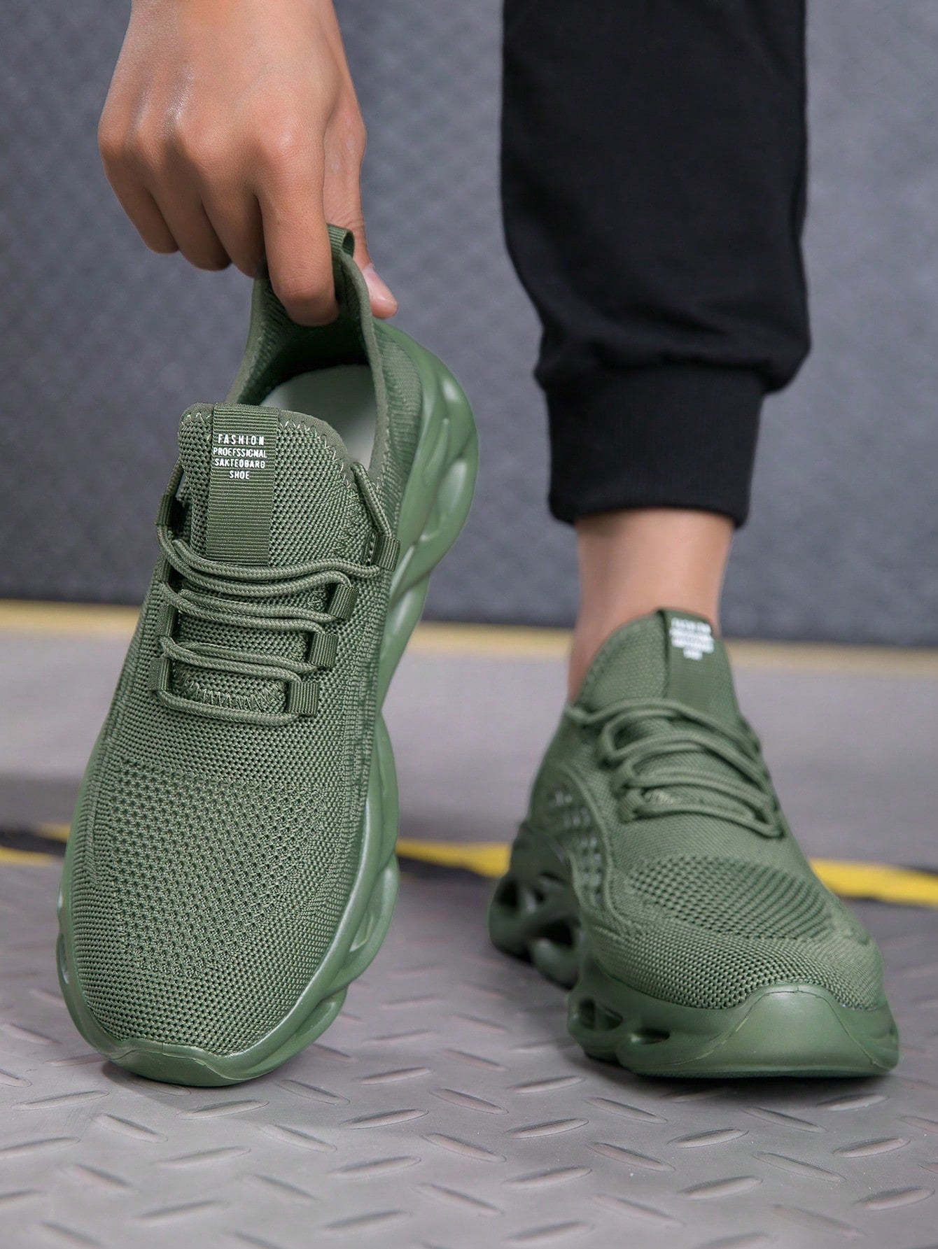 Tênis Masculino Chunky Casual Leve Respirável Solado Herringbone Tênis Masculino Chunky Casual Leve Respirável Solado