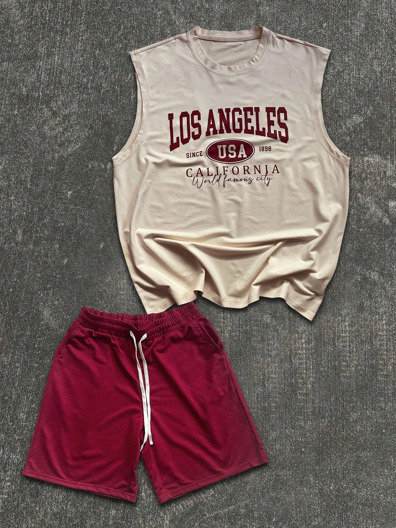 Conjunto Masculino Regata Clássica E Shorts Versáteis Casuais Conjunto Masculino Regata Clássica E Shorts Versáteis