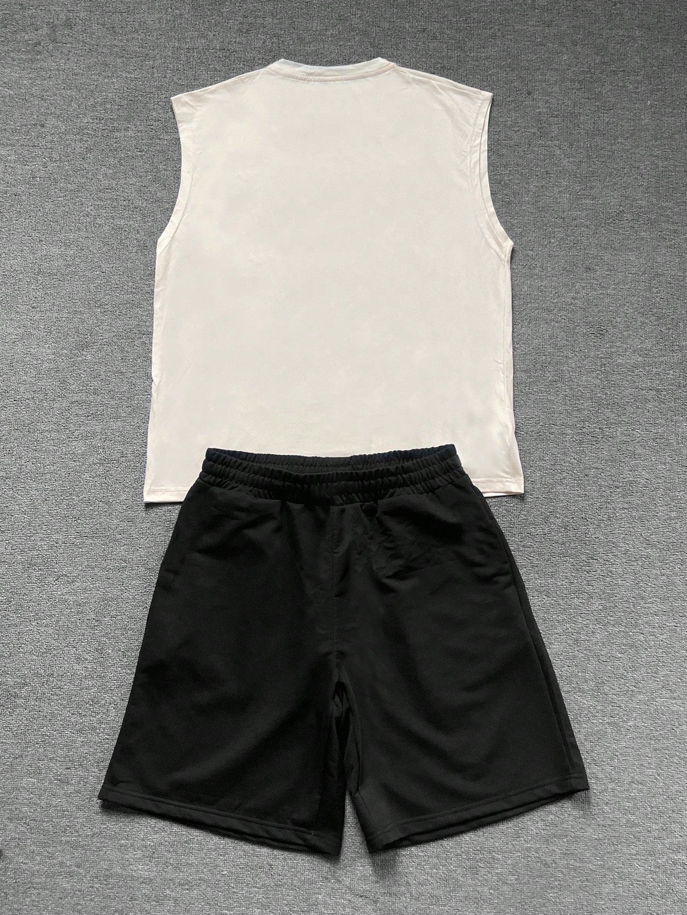 Conjunto Masculino Regata Clássica E Shorts Cós Elástico Casual Conjunto Masculino Regata Clássica E Shorts Cós