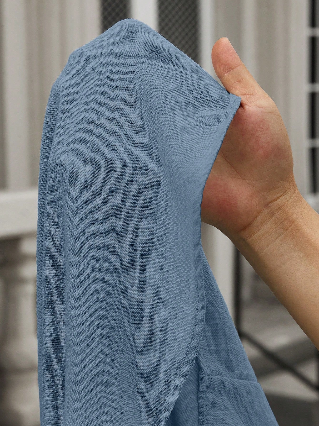 Camisa Masculina De Botão Manga Longa Caimento Relaxado Camisa Masculina De Botão Manga Longa Caimento Relaxado