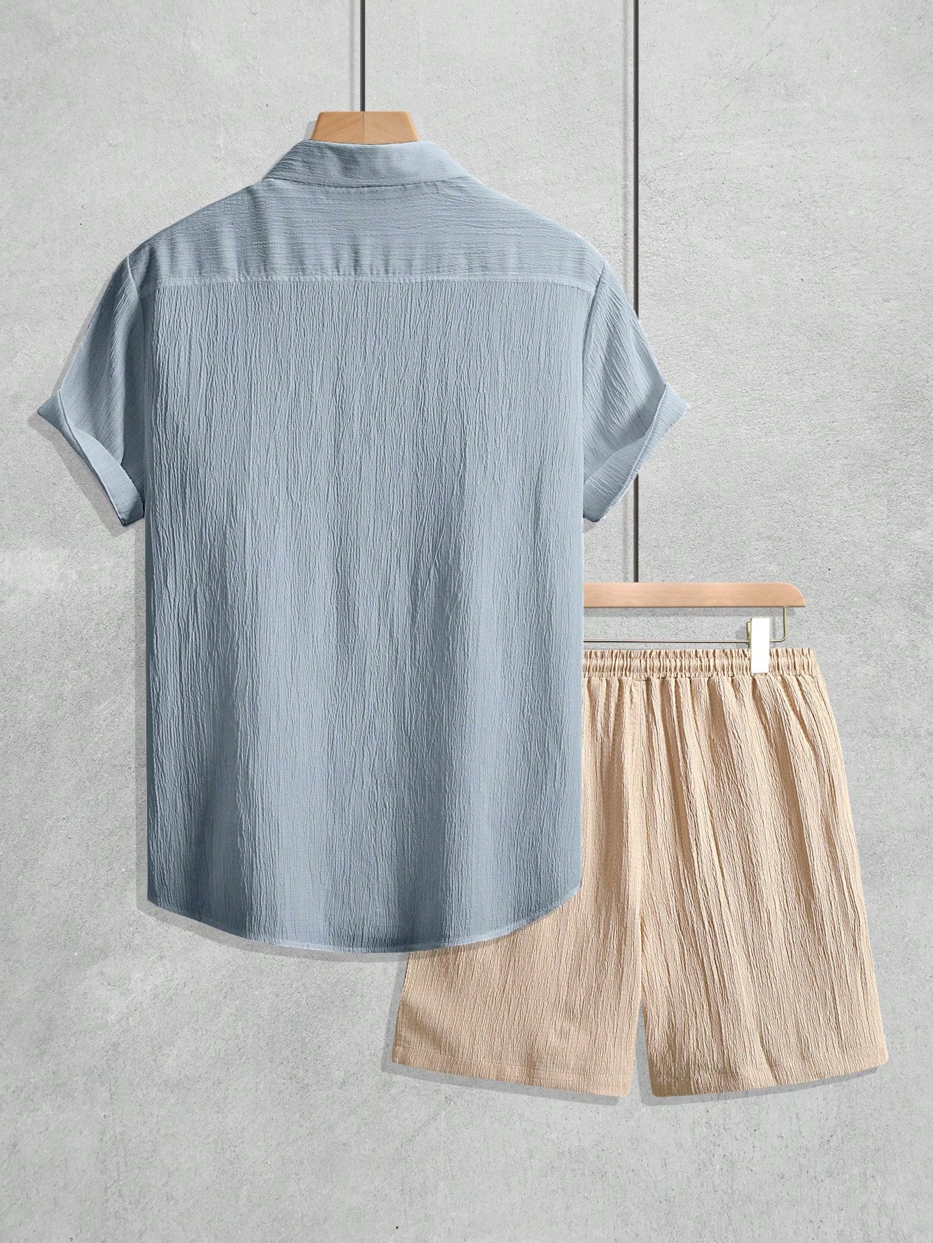 Conjunto Masculino Camisa Manga Curta E Shorts Confortáveis Conjunto Masculino Camisa Manga Curta E Shorts Confortáveis