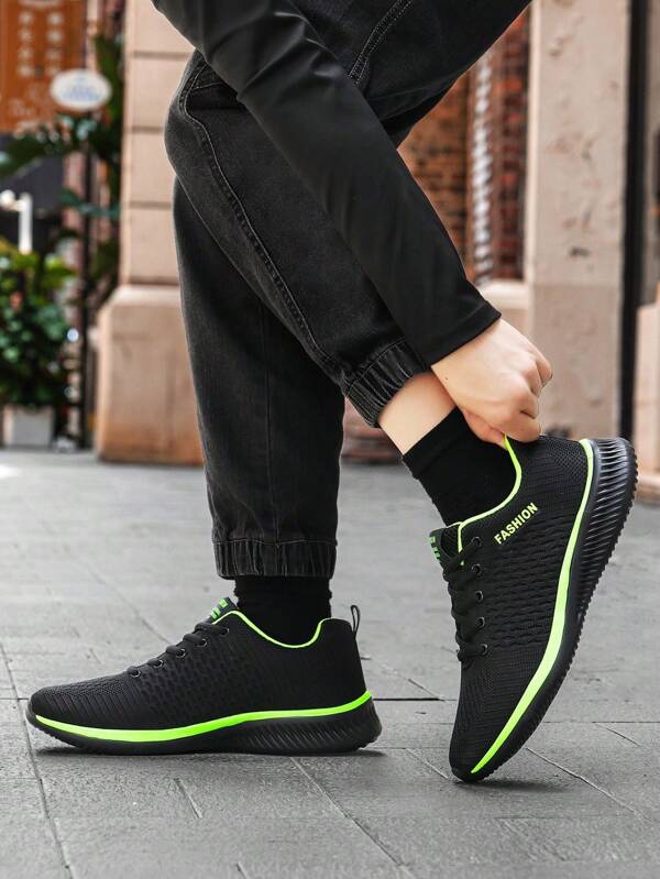 Tênis Masculino Casual Leve Respirável Amarrar Estilo Coreano Versátil Tênis Masculino Casual Leve Respirável Amarrar