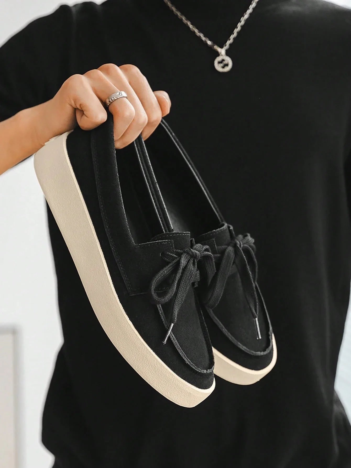 Mocassim Masculino Casual Street Solado Alto Confortável Preto / 36 Mocassim Masculino Casual Street Solado Alto