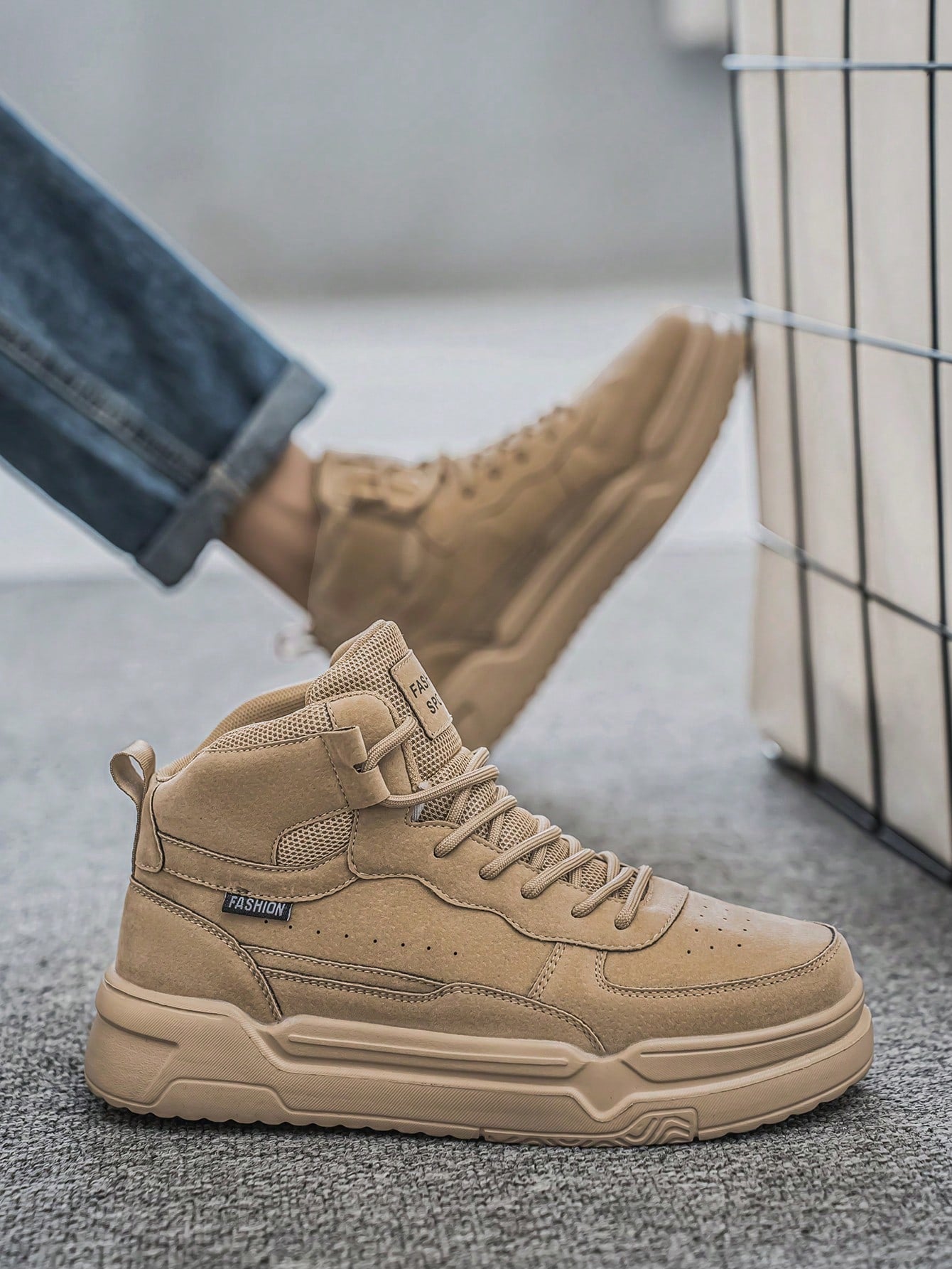 Tênis Masculino Cano Alto Estilo Street Casual Confortável Tênis Masculino Cano Alto Estilo Street Casual Confortável