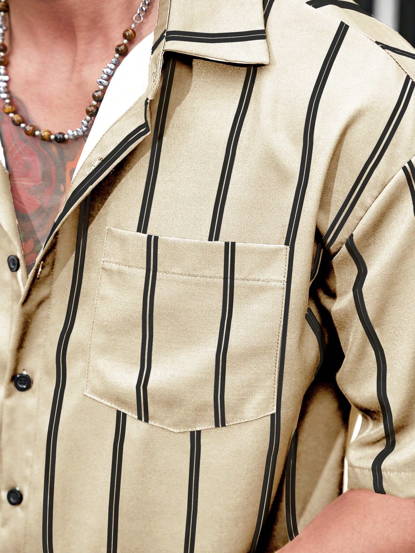 Conjunto Masculino Camisa Listrada E Calça Reta Estilo Verão Conjunto Masculino Camisa Listrada E Calça Reta Estilo