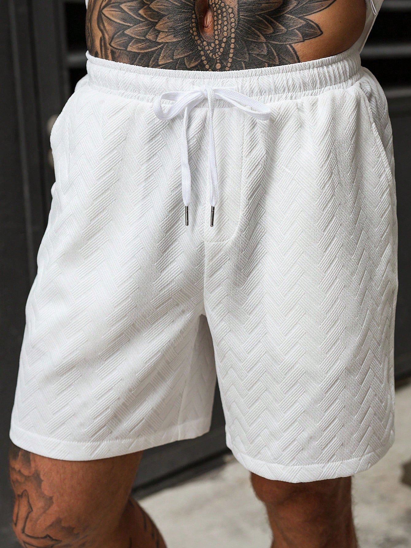 Conjunto Masculino Camisa Manga Longa Gola Reta E Shorts Casuais Conjunto Masculino Camisa Manga Longa Gola Reta E