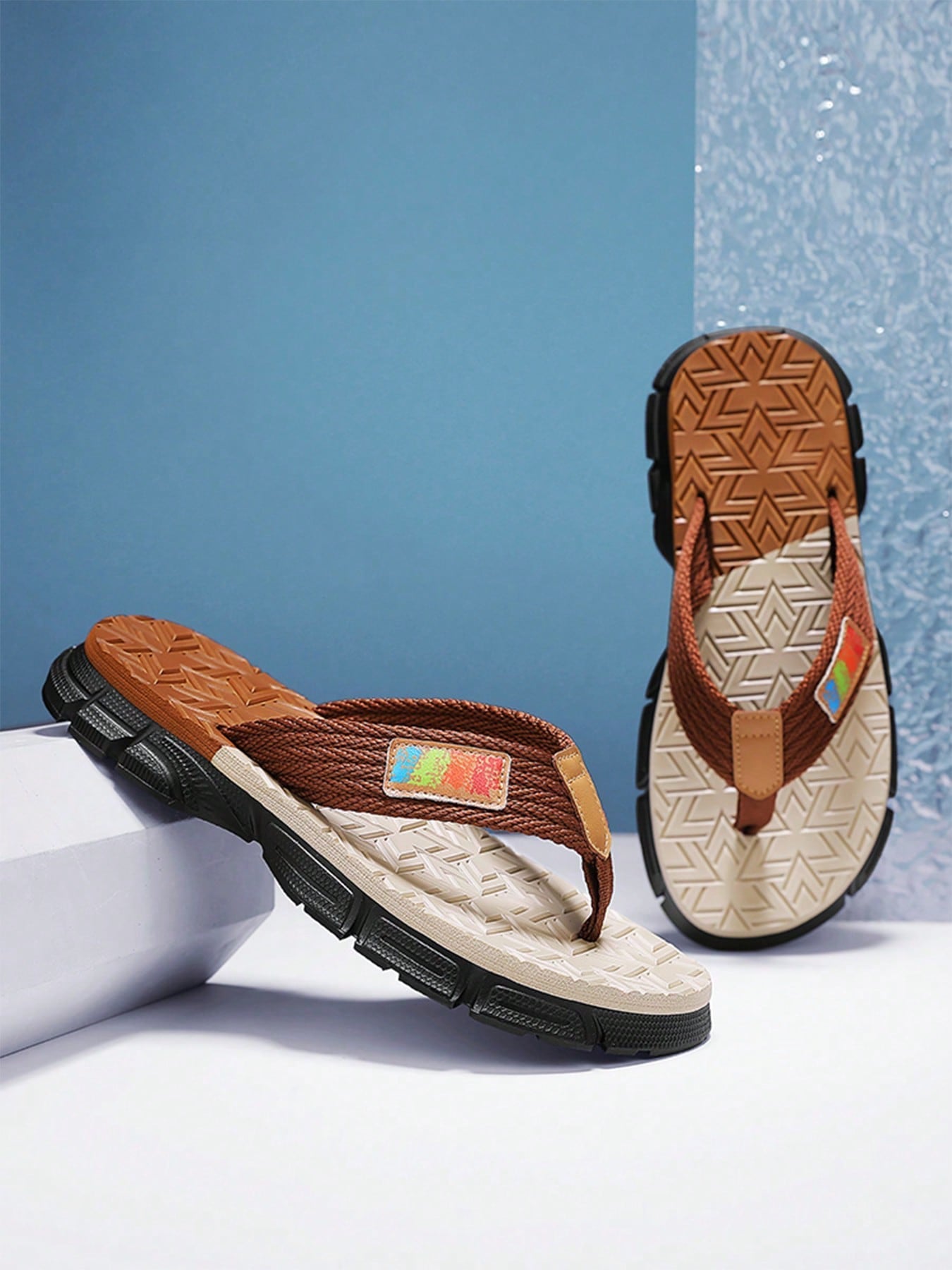 Chinelo Masculino De Dedo Casual Antiderrapante Leve Castanho / 36 Chinelo Masculino De Dedo Casual Antiderrapante Leve