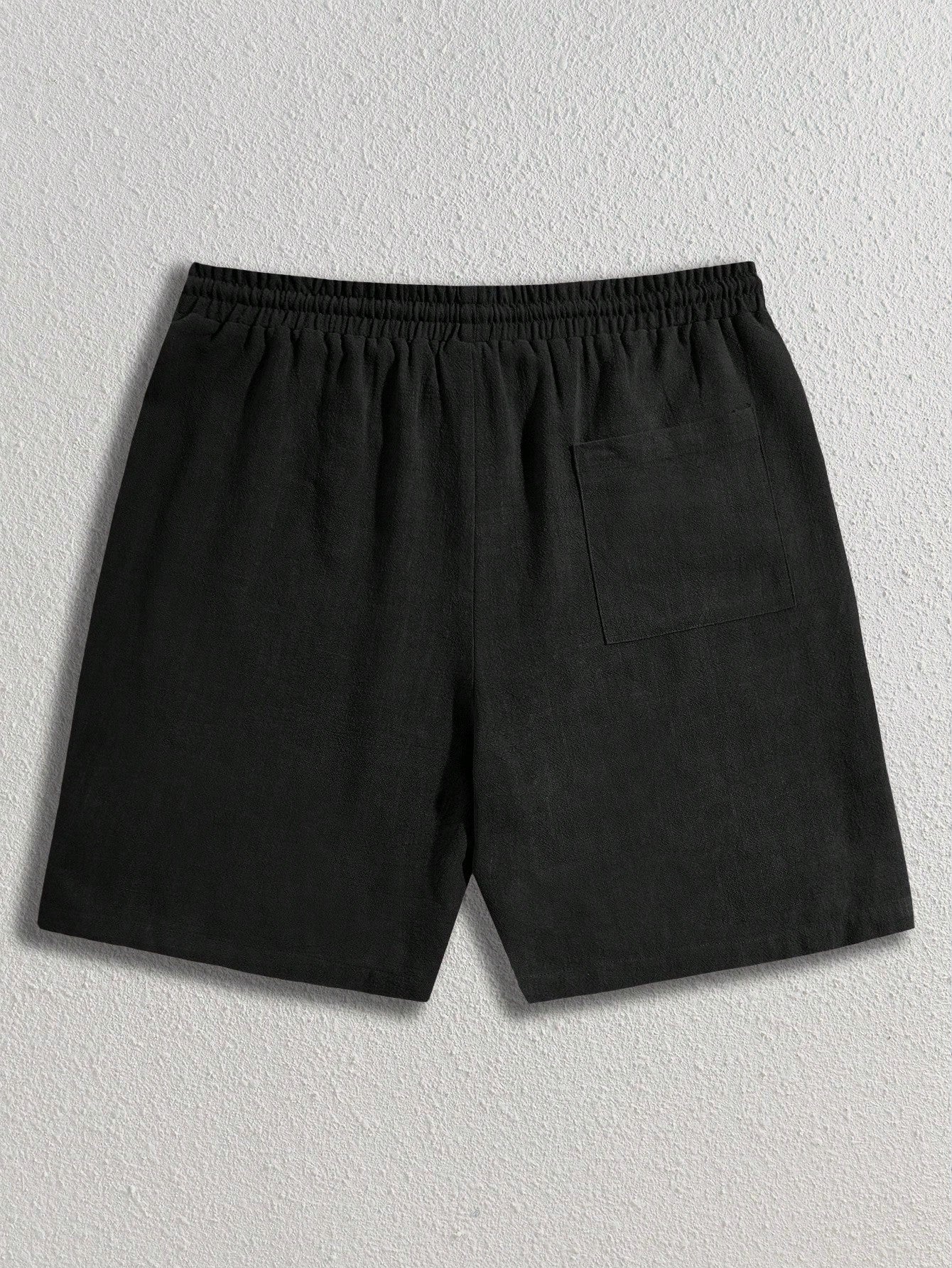 Shorts Masculino Casual Com Tecido Texturizado E Cordão Ajustável Shorts Masculino Casual Com Tecido Texturizado E