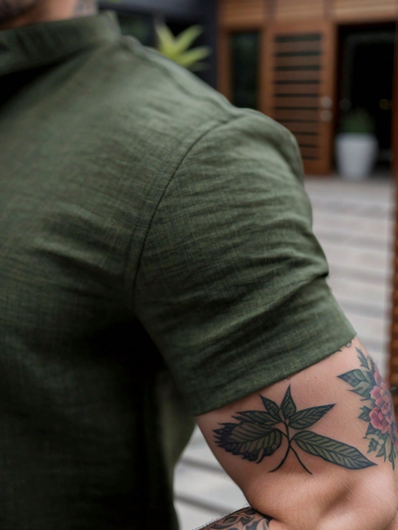 Camisa Masculina Gola Padre Slim Caimento Impecável Camisa Masculina Gola Padre Slim Caimento Impecável