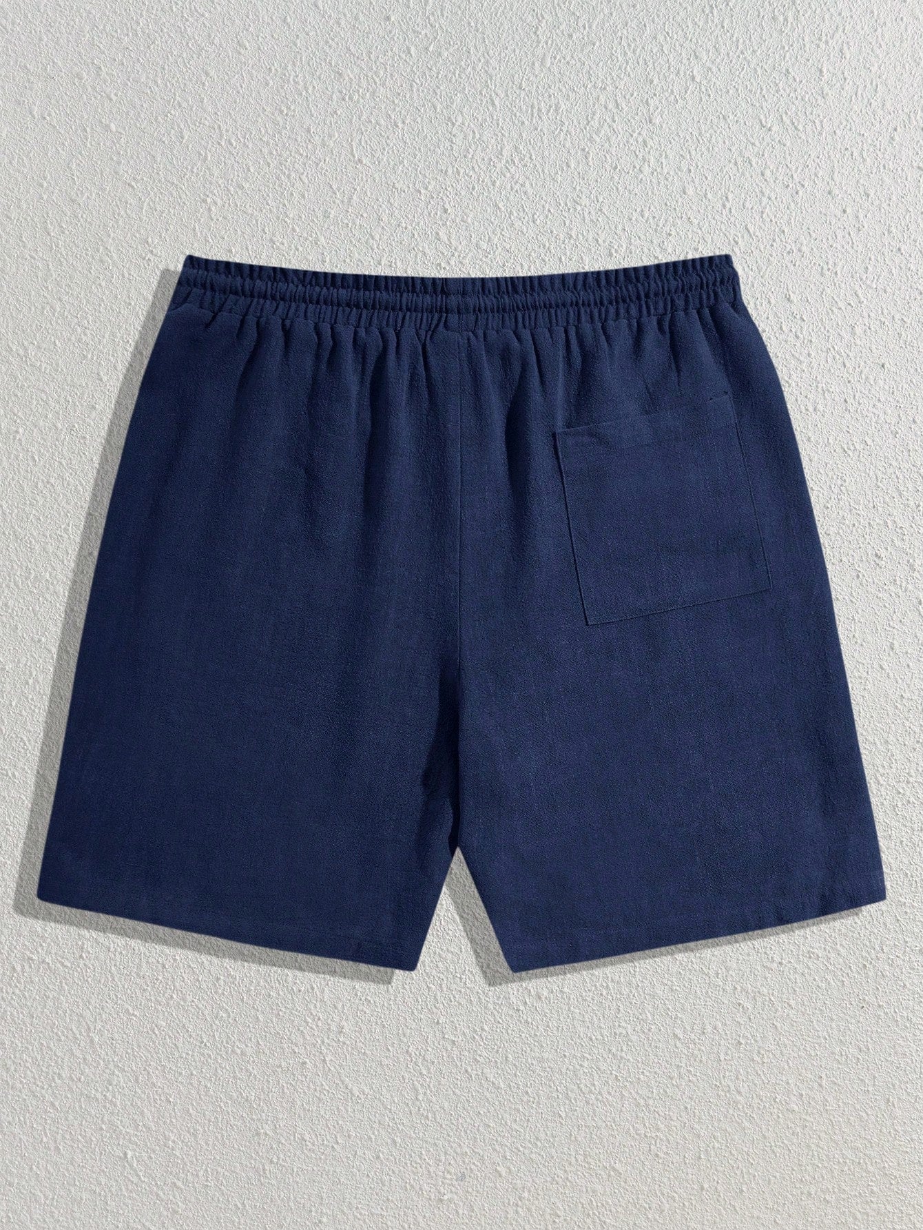 Shorts Masculino Casual Com Tecido Texturizado E Cordão Ajustável Shorts Masculino Casual Com Tecido Texturizado E