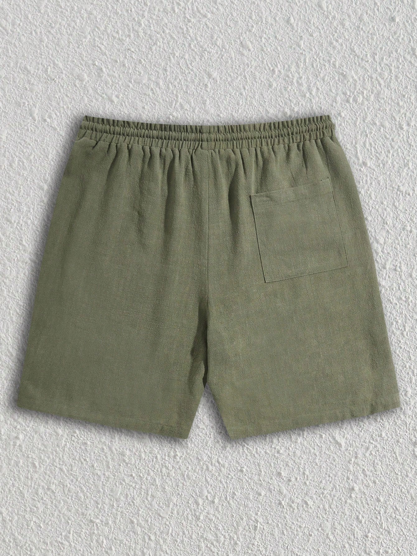 Shorts Masculino Casual Com Tecido Texturizado E Cordão Ajustável Shorts Masculino Casual Com Tecido Texturizado E