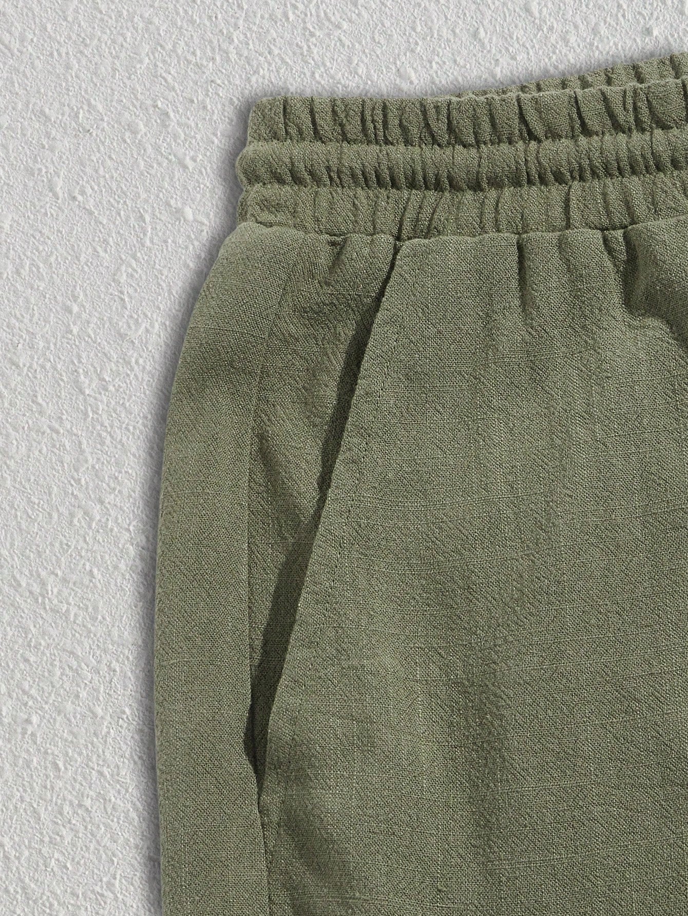 Shorts Masculino Casual Com Tecido Texturizado E Cordão Ajustável Shorts Masculino Casual Com Tecido Texturizado E