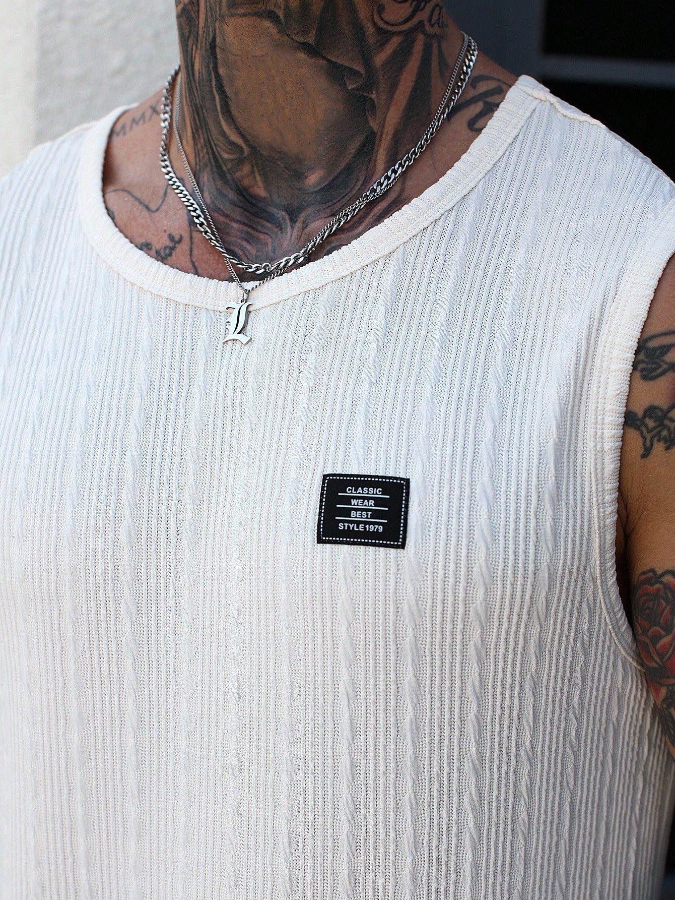 Conjunto Masculino Regata Jacquard E Shorts Cós Ajustável Conjunto Masculino Regata Jacquard E Shorts Cós Ajustável