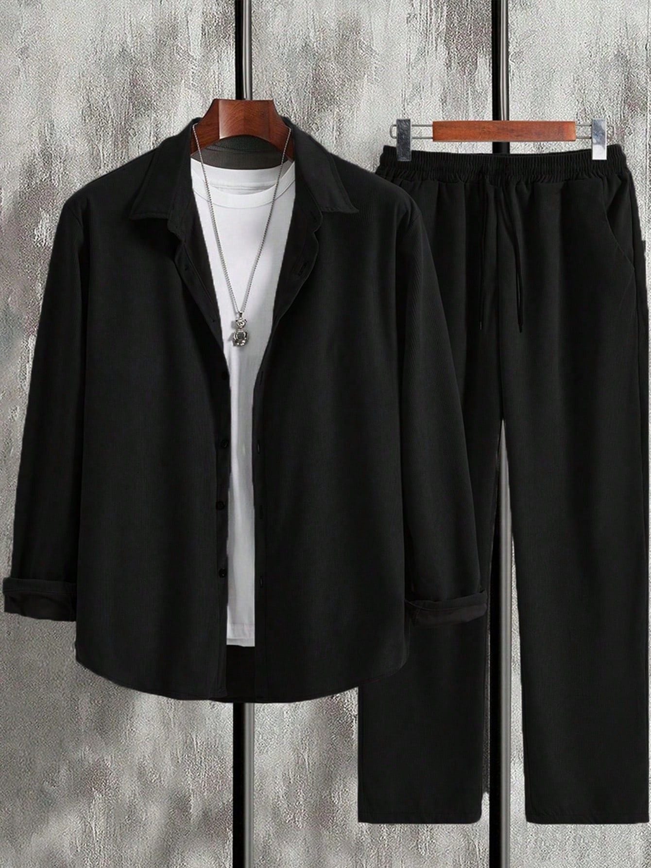 Conjunto Masculino Camisa E Calça Casual Sofisticado Conjunto Masculino Camisa E Calça Casual Sofisticado