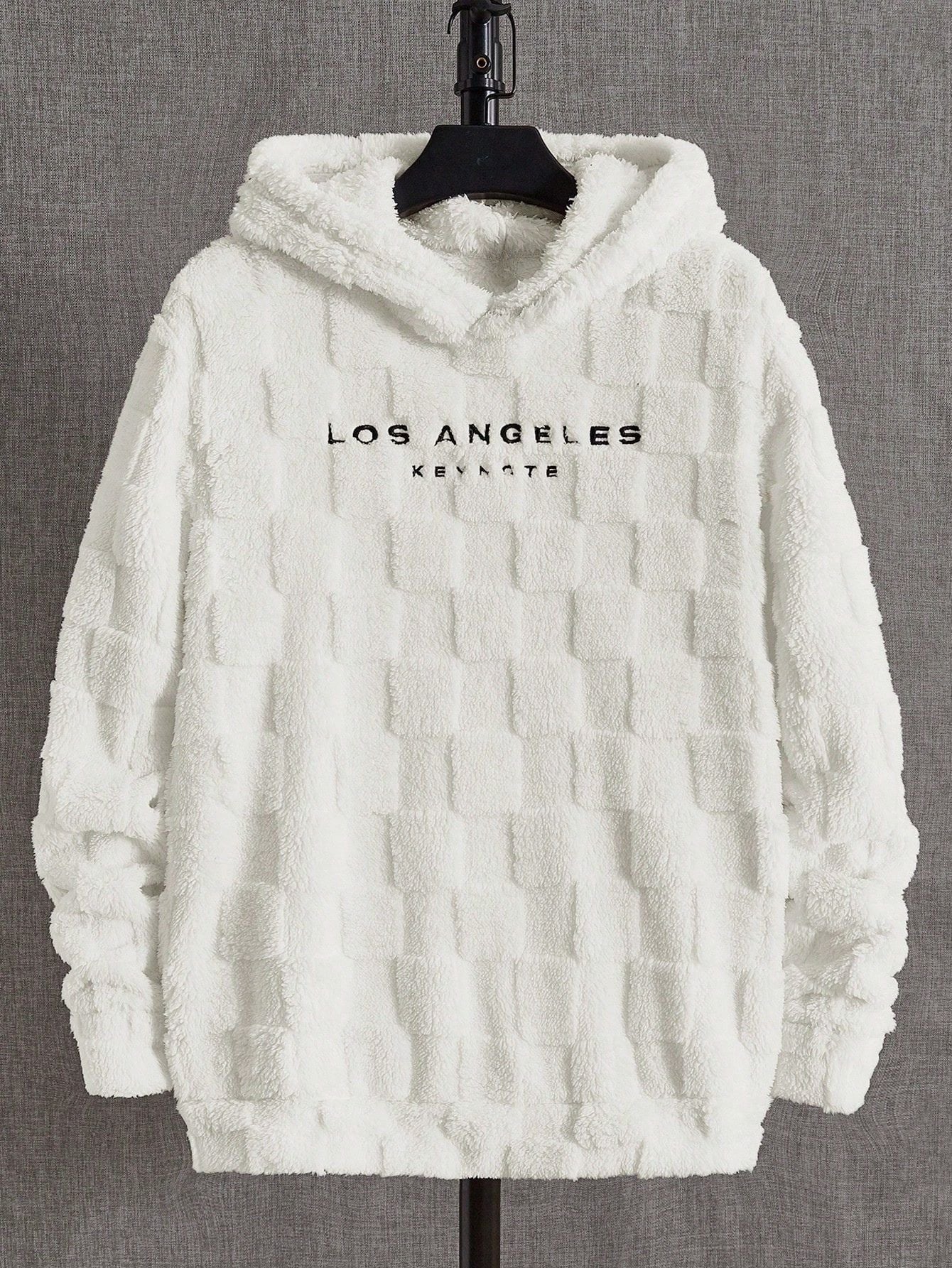 Moletom Masculino Peluciado Com Capuz Los Angeles Branco / PP Moletom Masculino Peluciado Com Capuz Los Angeles