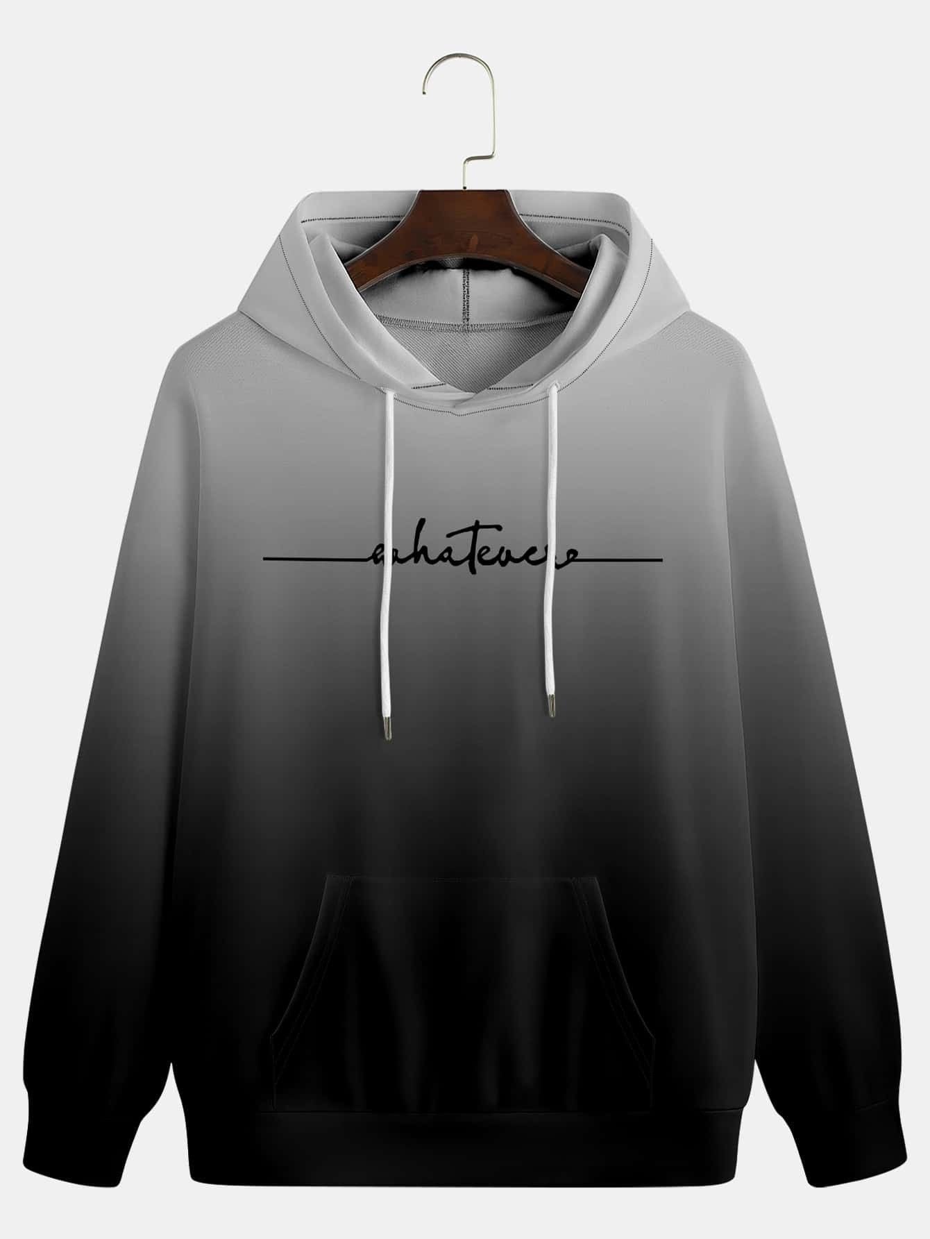 Conjunto Masculino Moletom Degradê Minimalista Com Capuz Conjunto Masculino Moletom Degradê Minimalista Com Capuz