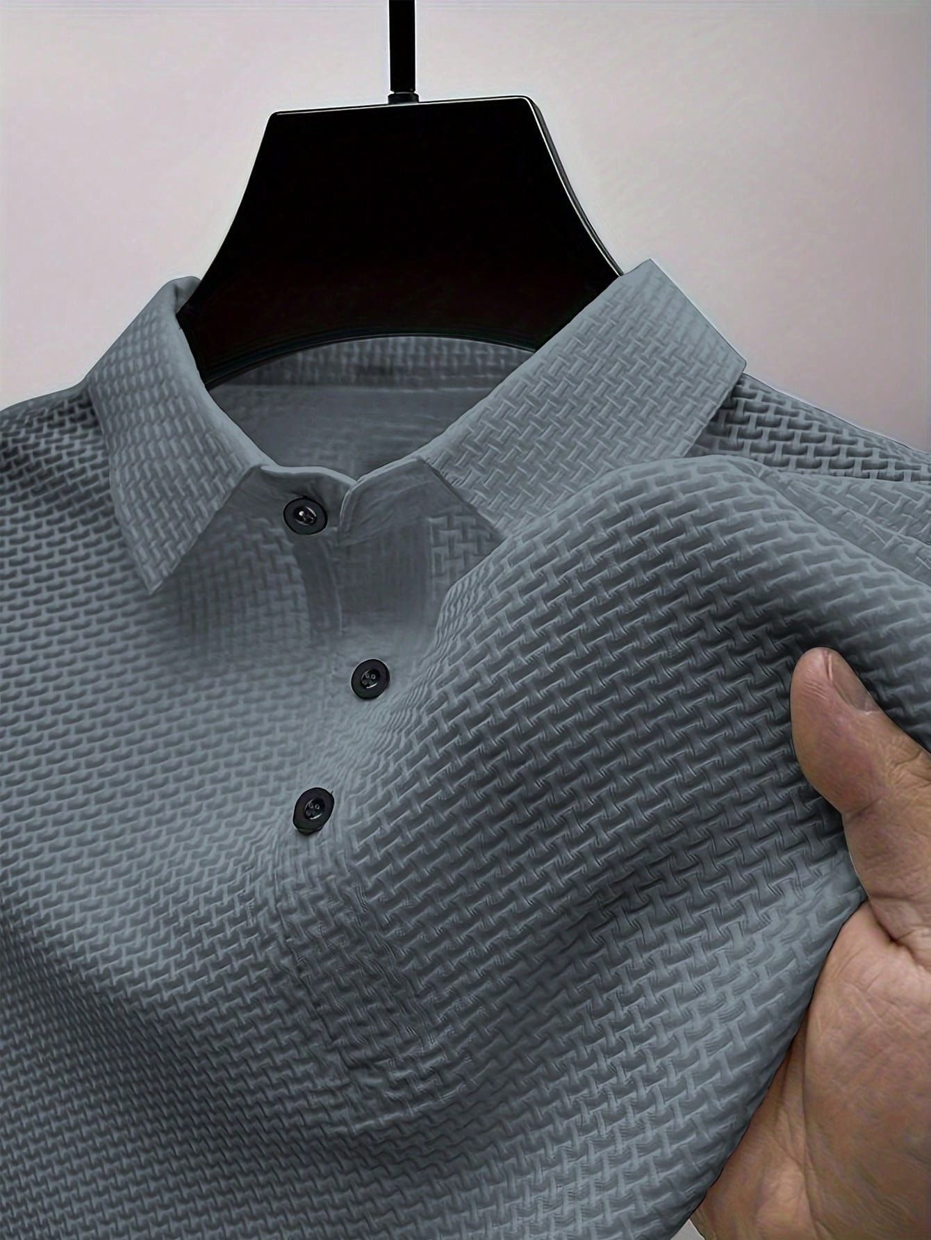 Camisa Polo Masculina Casual Básica Manga Curta Para Golf Cinza / PP Camisa Polo Masculina Casual Básica Manga Curta