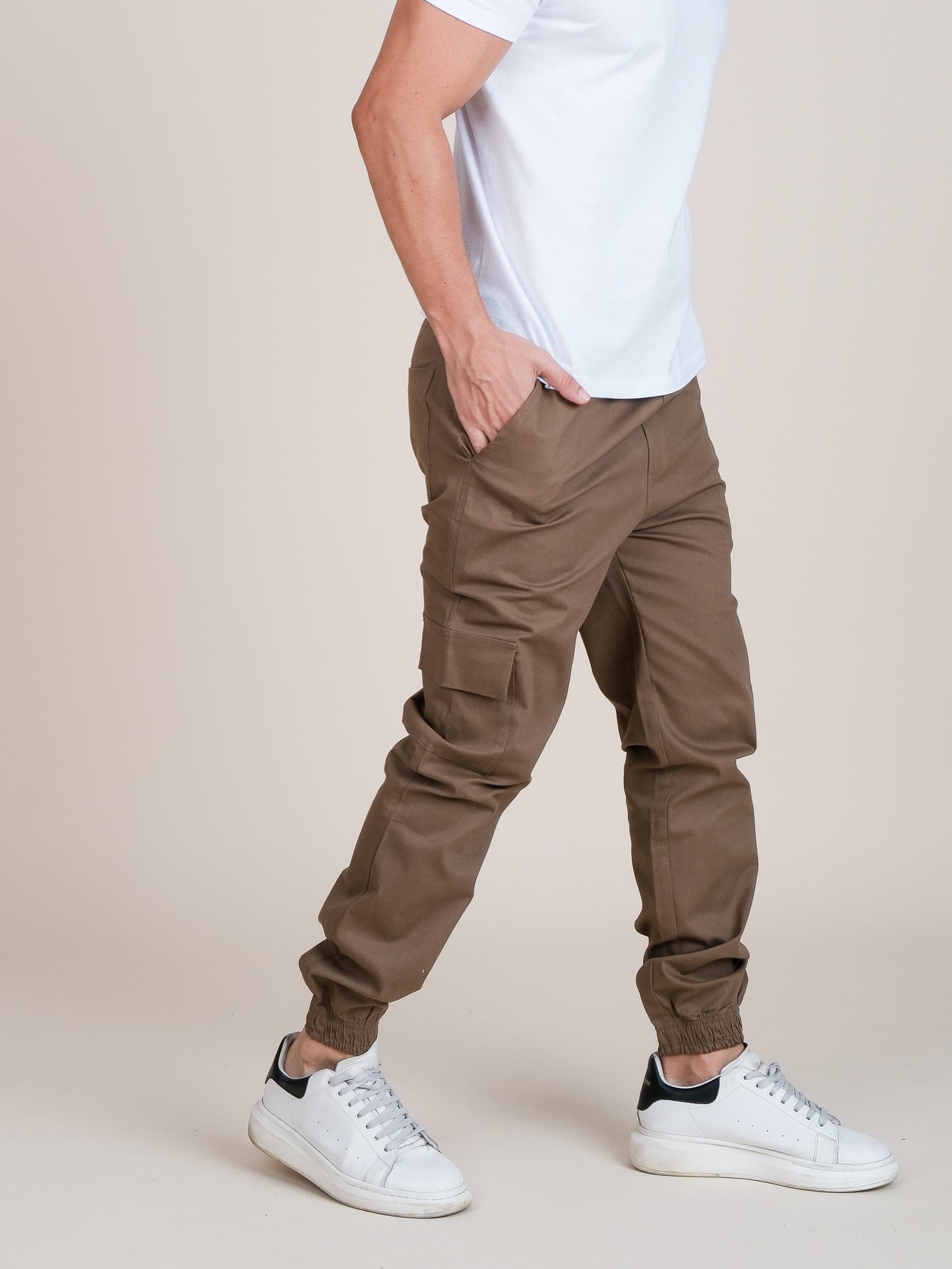 Calça Masculina Jogger Casual Com Ajuste Na Cintura Bordô / PP Calça Masculina Jogger Casual Com Ajuste Na Cintura