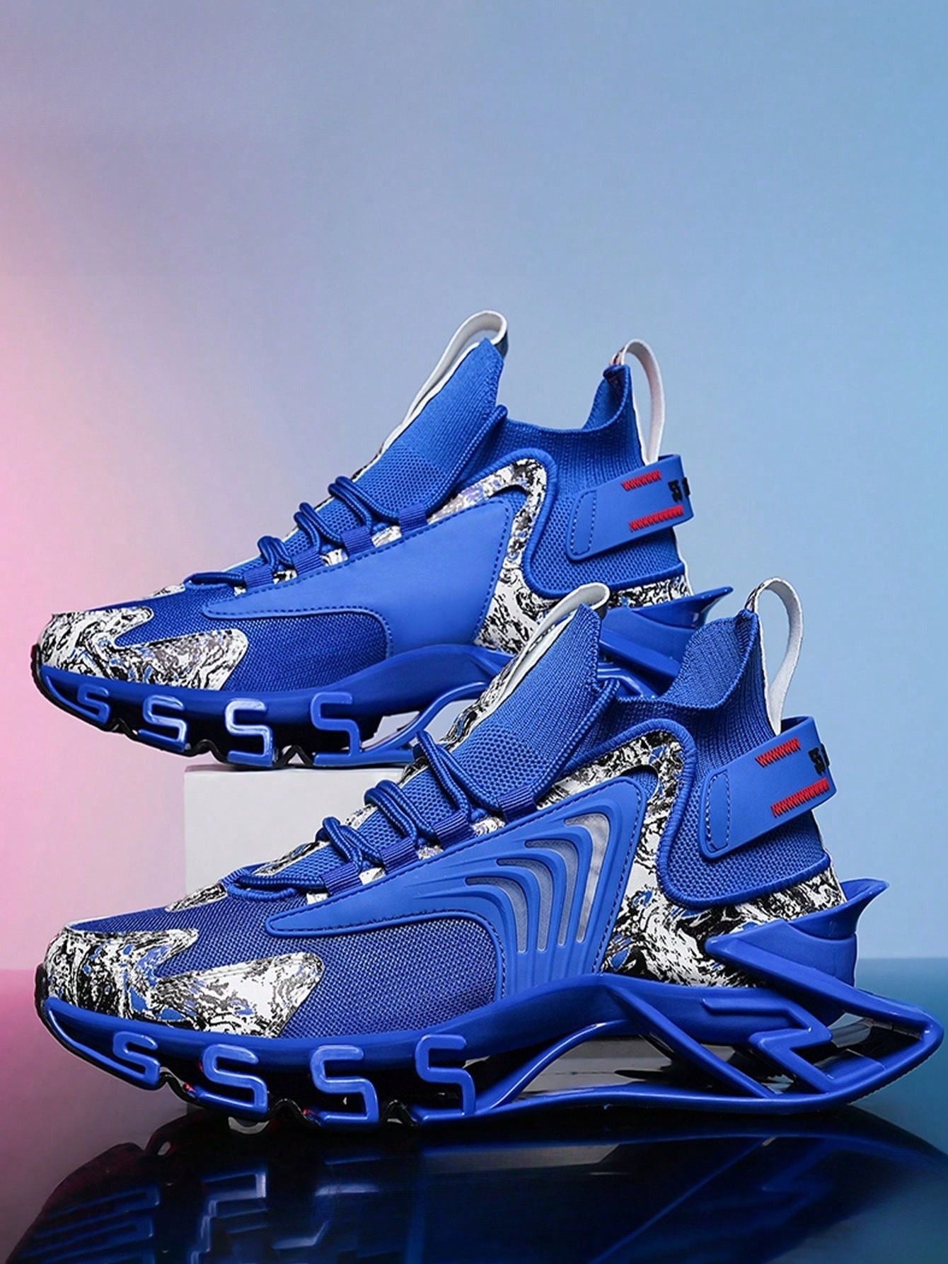 Tênis Masculino Chunky Mesh Geométrico Confortável Esportivo Tênis Masculino Chunky Mesh Geométrico Confortável