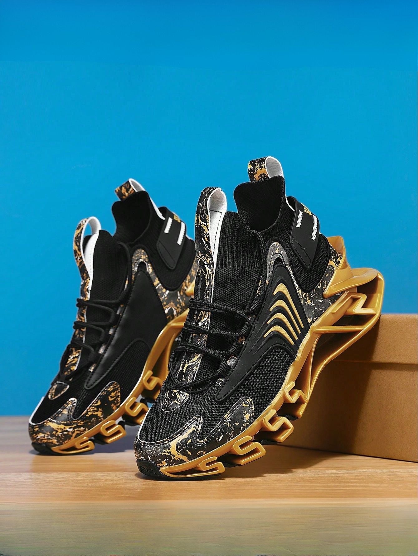 Tênis Masculino Chunky Tecido Respirável Amortecimento Leve Tênis Masculino Chunky Tecido Respirável Amortecimento Leve