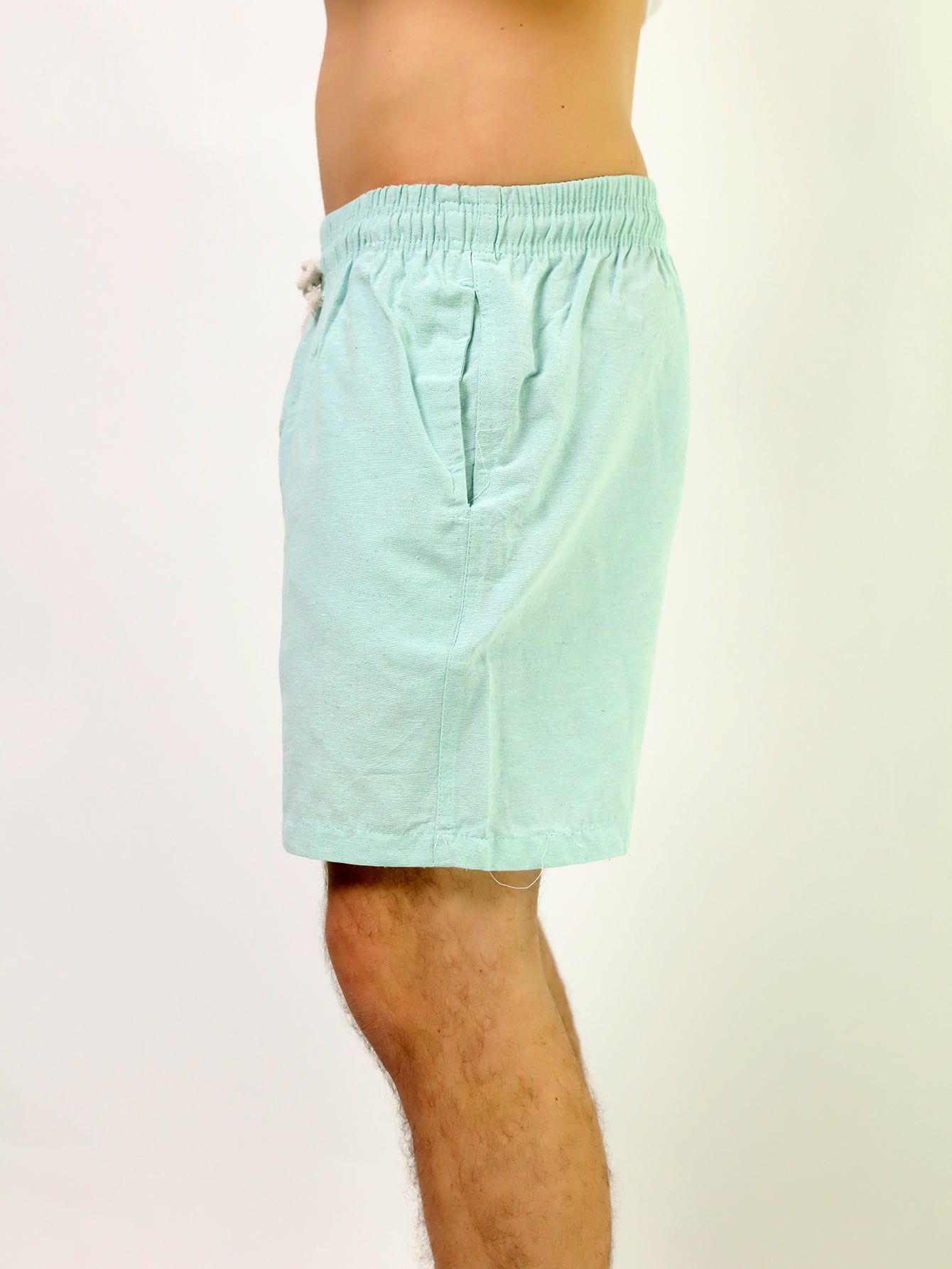 Shorts Masculino Casual Com Cós Elástico E Cordão Ajustável Shorts Masculino Casual Com Cós Elástico E Cordão Ajustável
