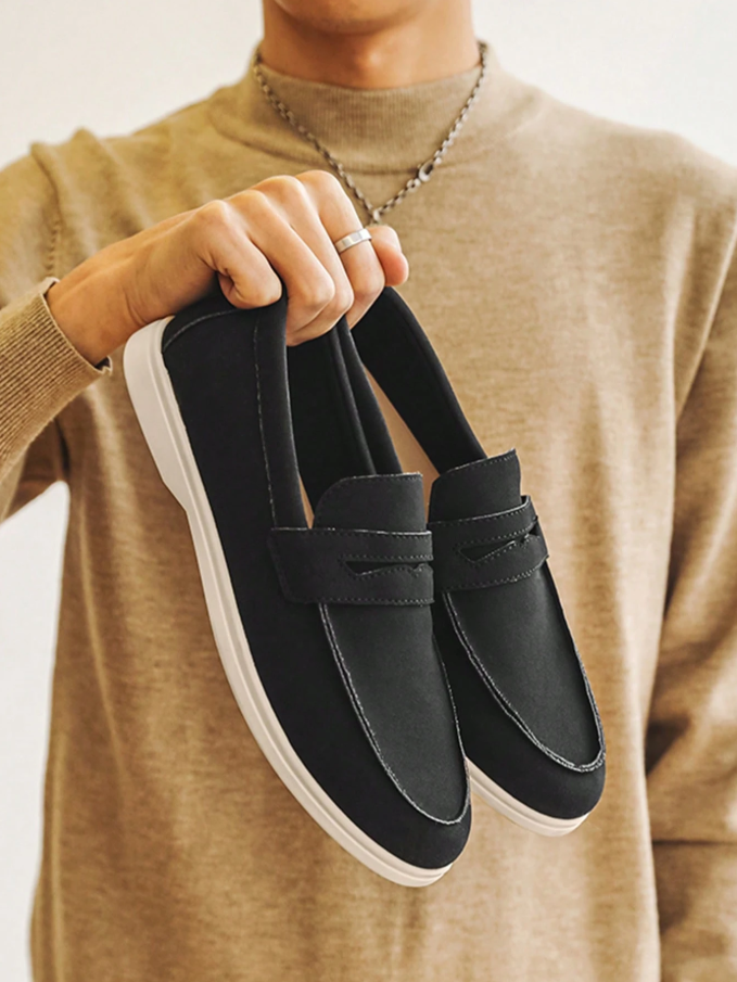 Mocassim Masculino Casual Moderno Solado Confortável Preto / 36 Mocassim Masculino Casual Elegante Com Detalhe Metálico