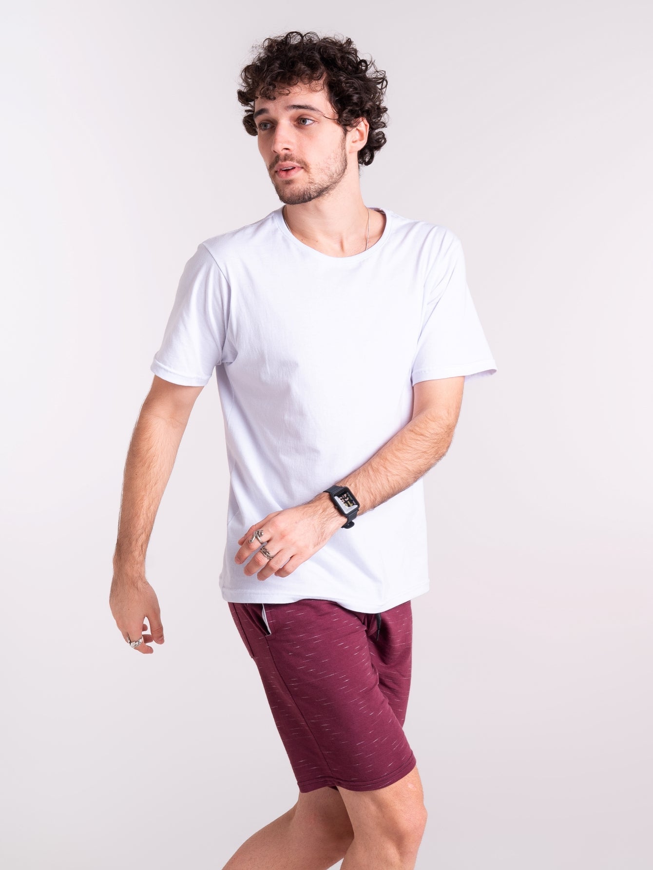 Bermuda Masculina Moletom Mesclado Com Estilo Casual Bermuda Masculina Conforto Total Em Moletom Básico