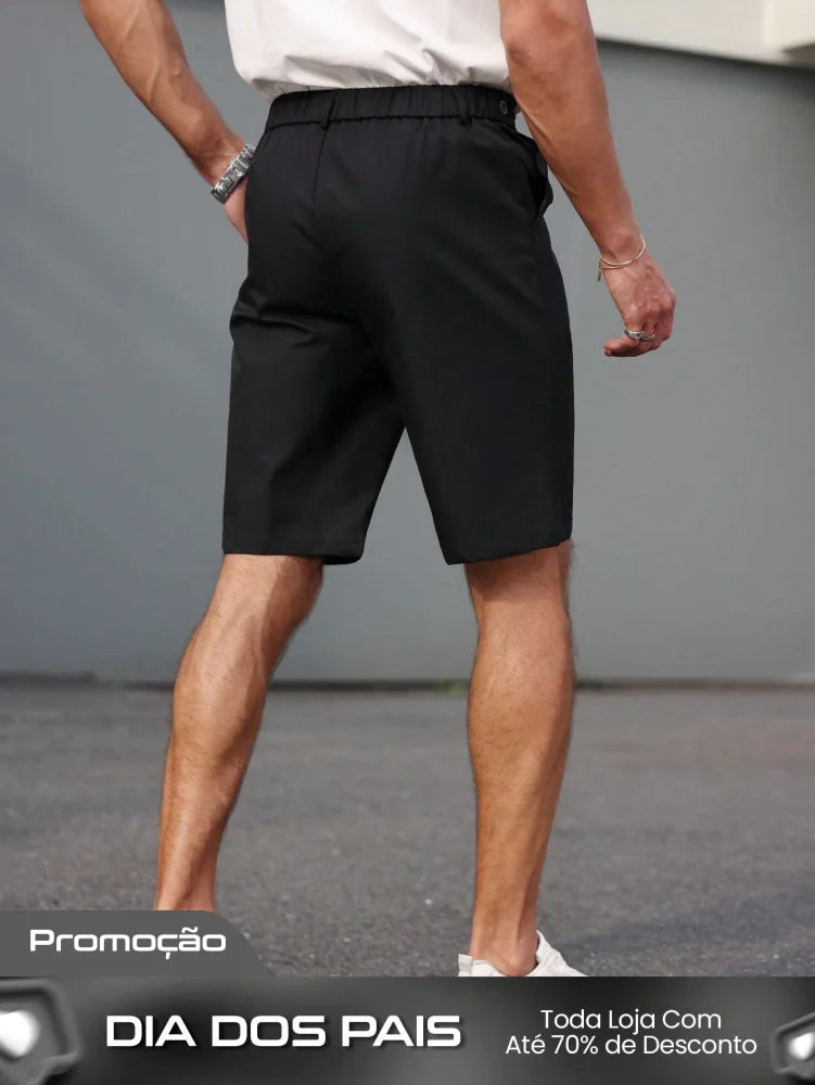 Bermuda Masculina Alfaiatada Com Caimento Sofisticado Bermuda Masculina Alfaiatada Com Caimento Sofisticado