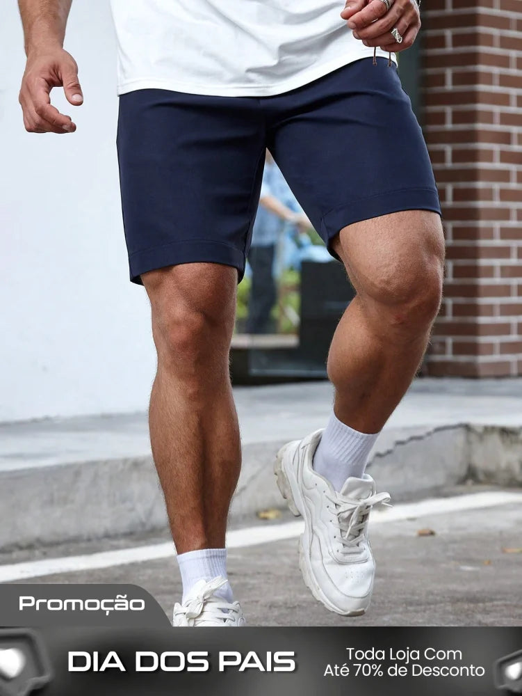 Bermuda Masculina Casual Com Acabamento Refinado Bermuda Masculina Casual Com Acabamento Refinado