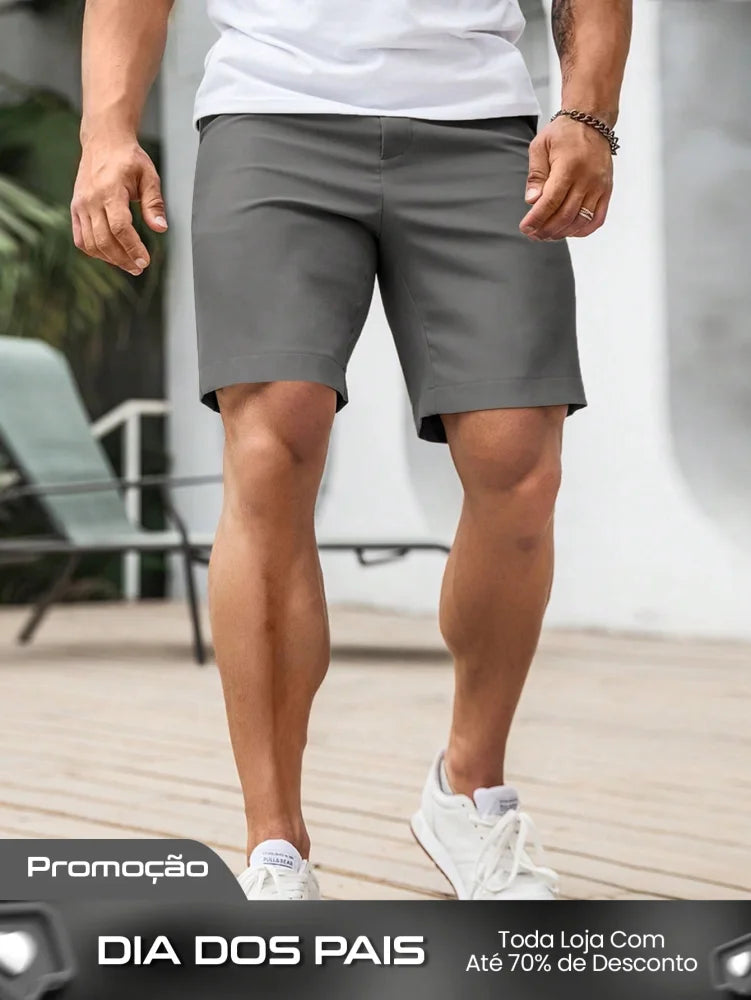 Bermuda Masculina Casual Com Acabamento Refinado Bermuda Masculina Casual Com Acabamento Refinado