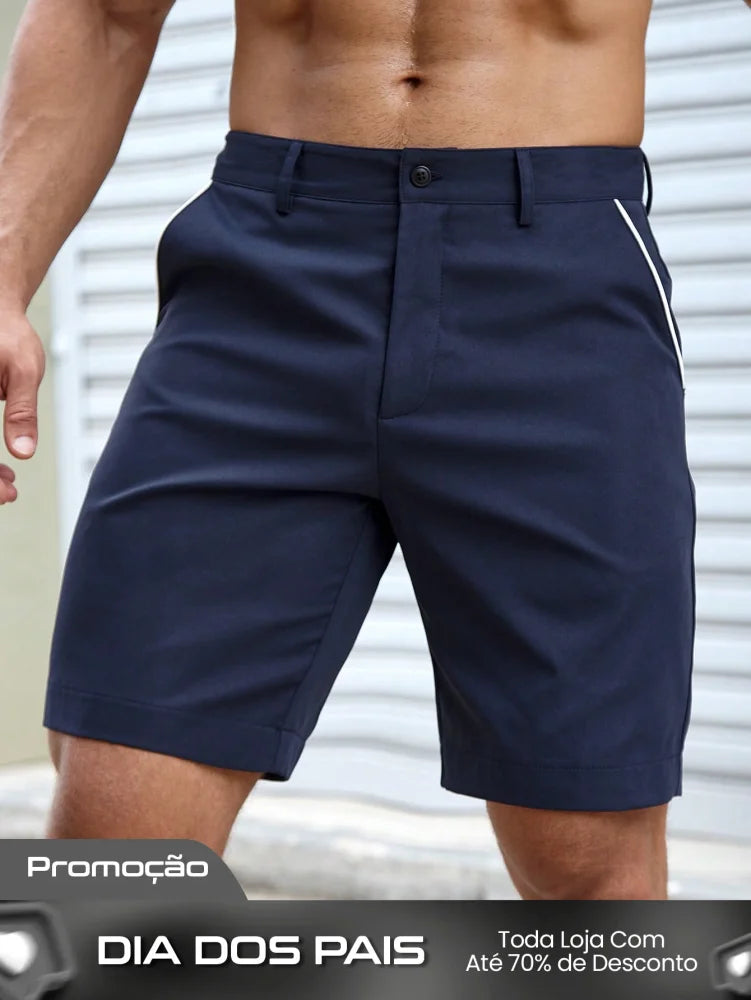 Bermuda Masculina Casual Com Acabamento Refinado Bermuda Masculina Casual Com Acabamento Refinado