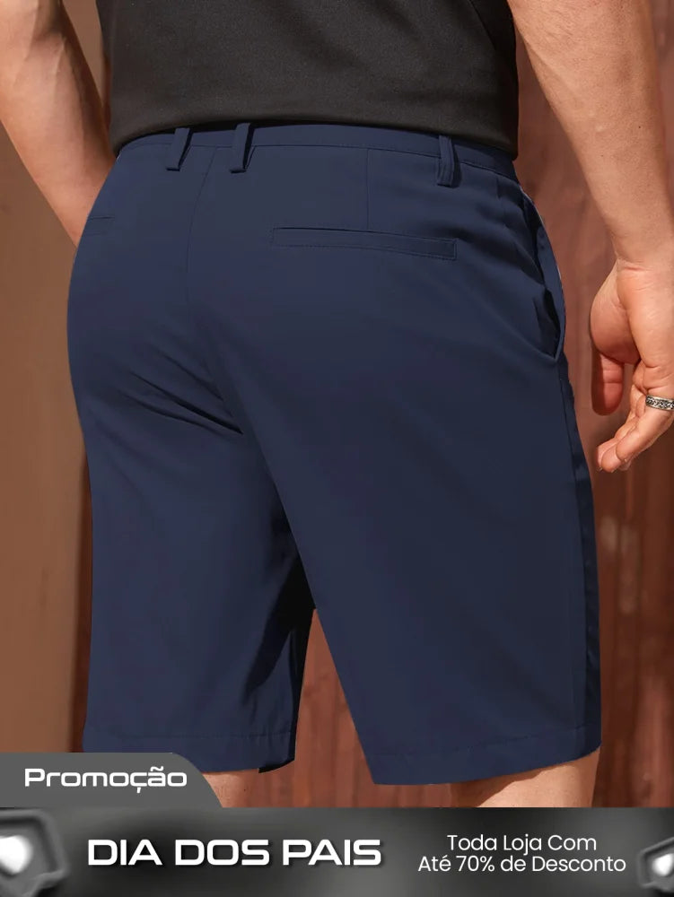 Bermuda Masculina Casual Com Tecido Resistente E Corte Clean Bermuda Masculina Casual Com Tecido Resistente E Corte