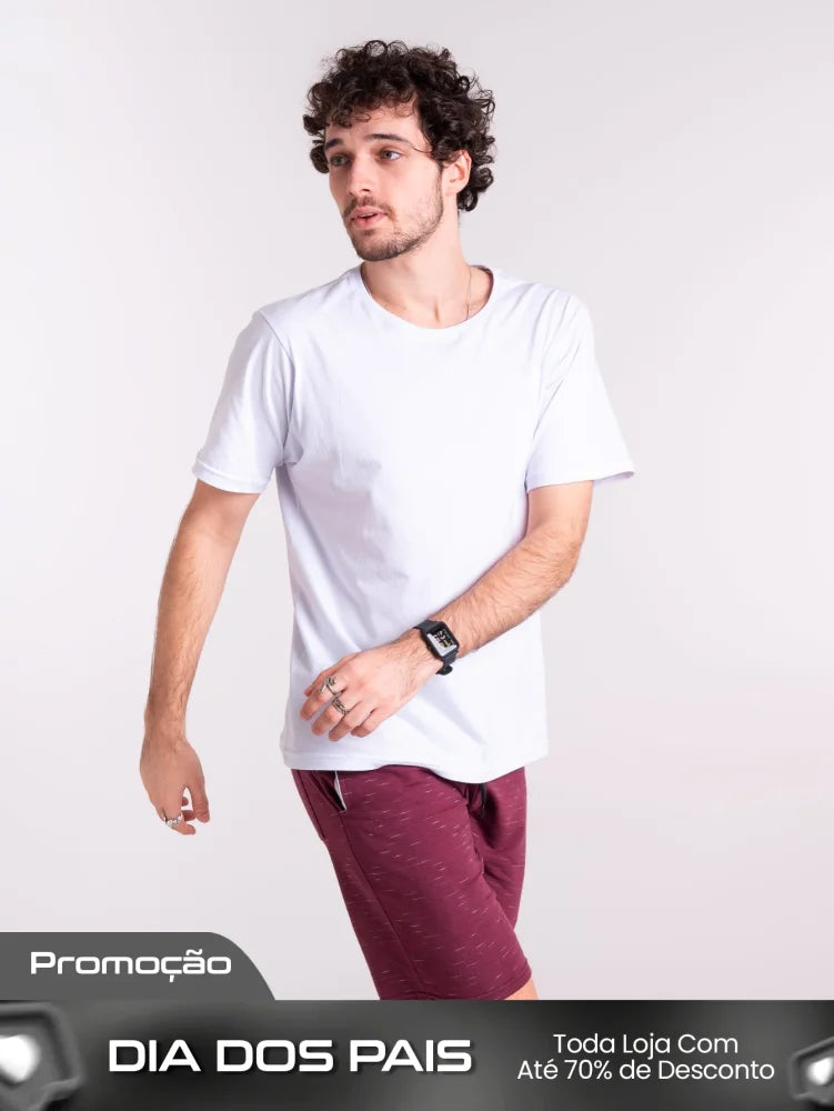 Bermuda Masculina Moletom Mesclado Com Estilo Casual Bermuda Masculina Conforto Total Em Moletom Básico