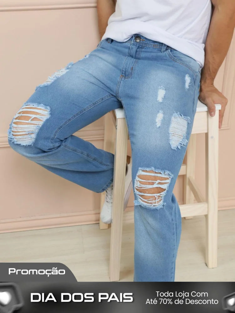 Calça Masculina Jeans Tradicional Reta Tecido Resistente E Corte Calça Masculina Jeans Tradicional Reta Tecido