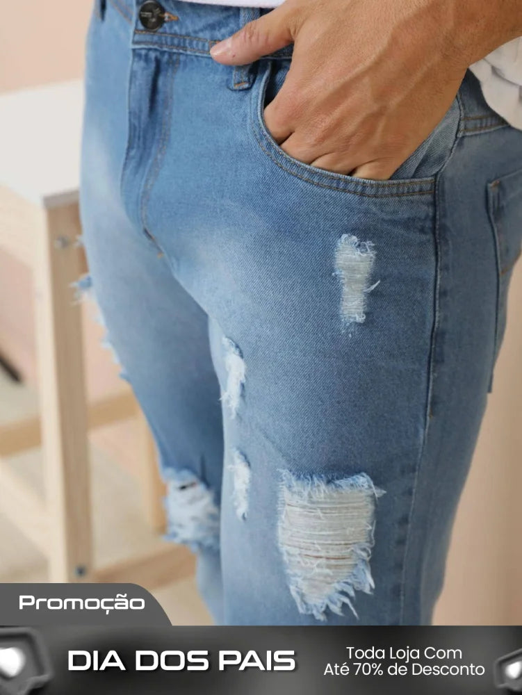 Calça Masculina Jeans Tradicional Reta Tecido Resistente E Corte Calça Masculina Jeans Tradicional Reta Tecido