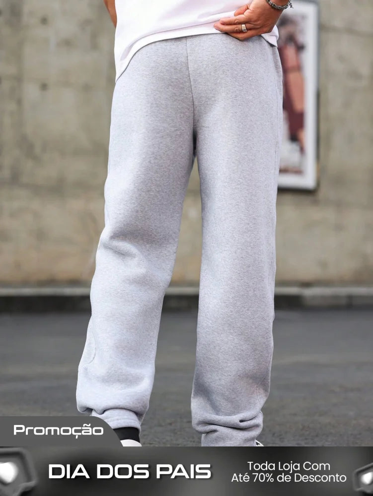 Calça Masculina Jogger Com Forro De Pelúcia E Visual Casual Calça Masculina Jogger Com Forro De Pelúcia E Visual Casual