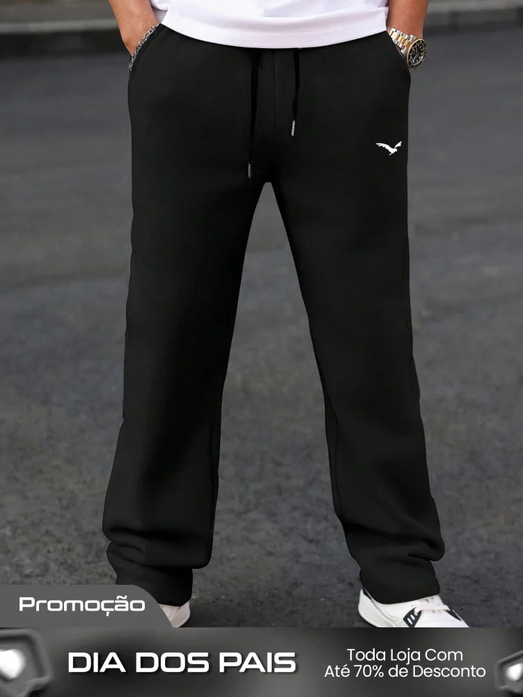 Calça Masculina Jogger Com Forro De Pelúcia E Visual Casual Calça Masculina Jogger Com Forro De Pelúcia E Visual Casual