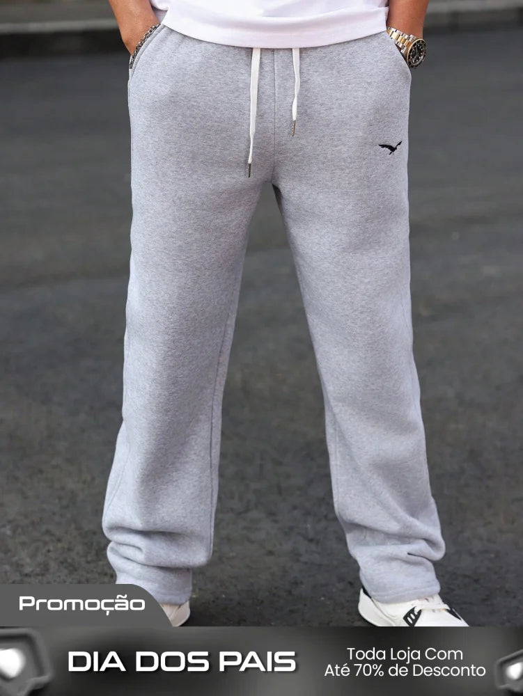 Calça Masculina Jogger Com Forro De Pelúcia E Visual Casual Calça Masculina Jogger Com Forro De Pelúcia E Visual Casual