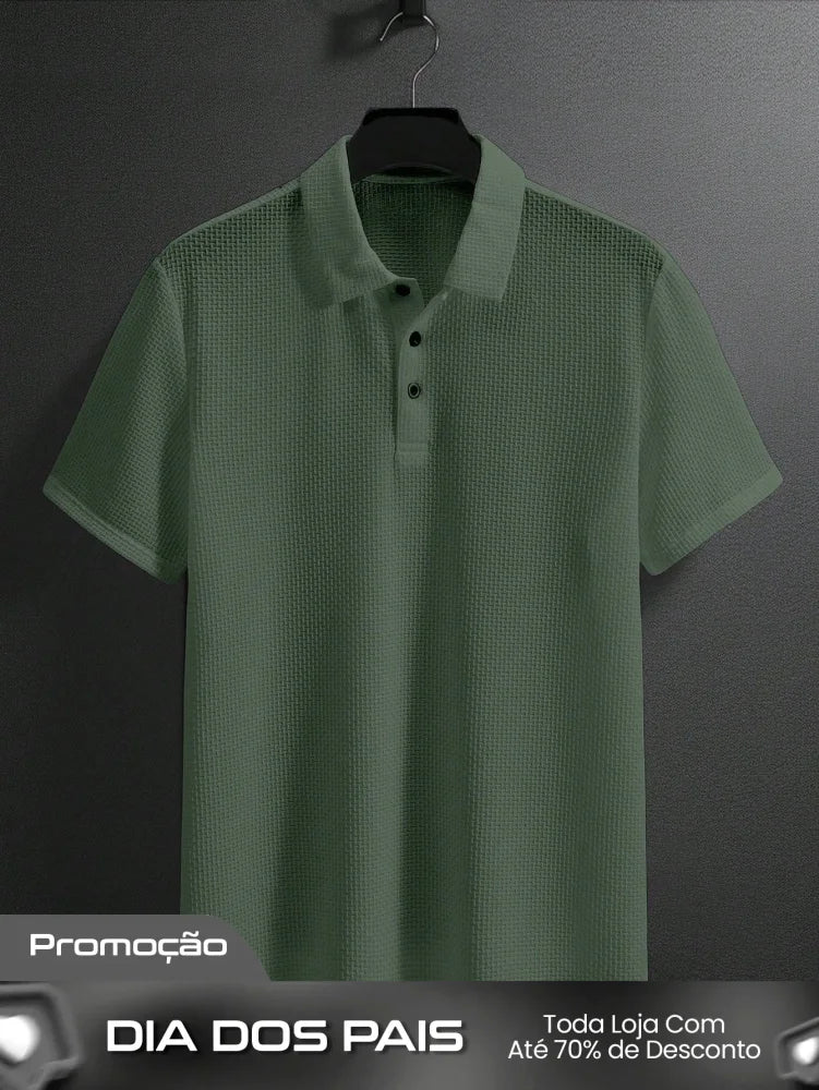 Camisa Polo Masculina Casual Básica Manga Curta Para Golf Camisa Polo Masculina Casual Básica Manga Curta Para Golf