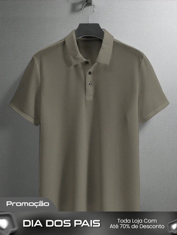 Camisa Polo Masculina Casual Básica Manga Curta Para Golf Camisa Polo Masculina Casual Básica Manga Curta Para Golf