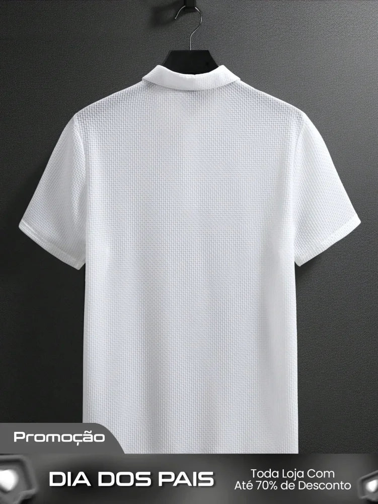 Camisa Polo Masculina Casual Básica Manga Curta Para Golf Camisa Polo Masculina Casual Básica Manga Curta Para Golf