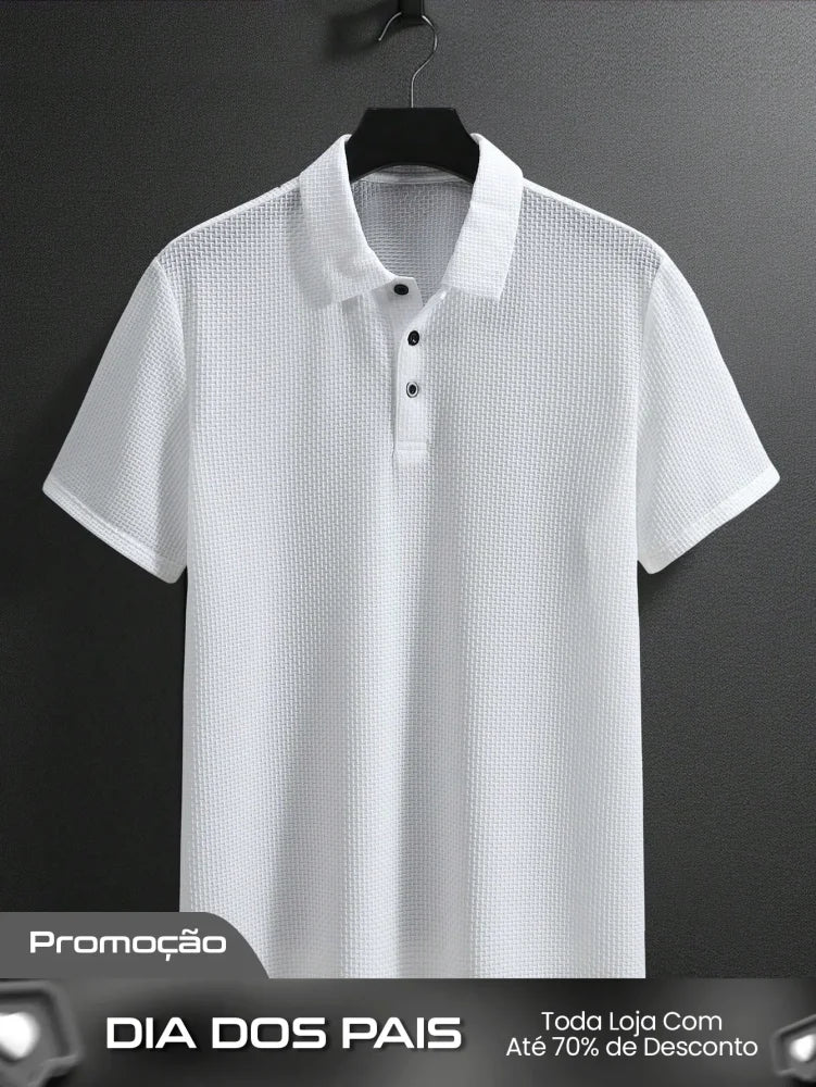 Camisa Polo Masculina Casual Básica Manga Curta Para Golf Camisa Polo Masculina Casual Básica Manga Curta Para Golf
