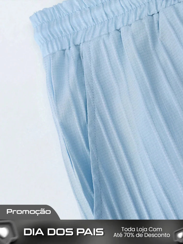 Conjunto Masculino Camisa Manga Longa E Calça Leve Ajustada Conjunto Masculino Camisa Manga Longa E Calça Leve Ajustada