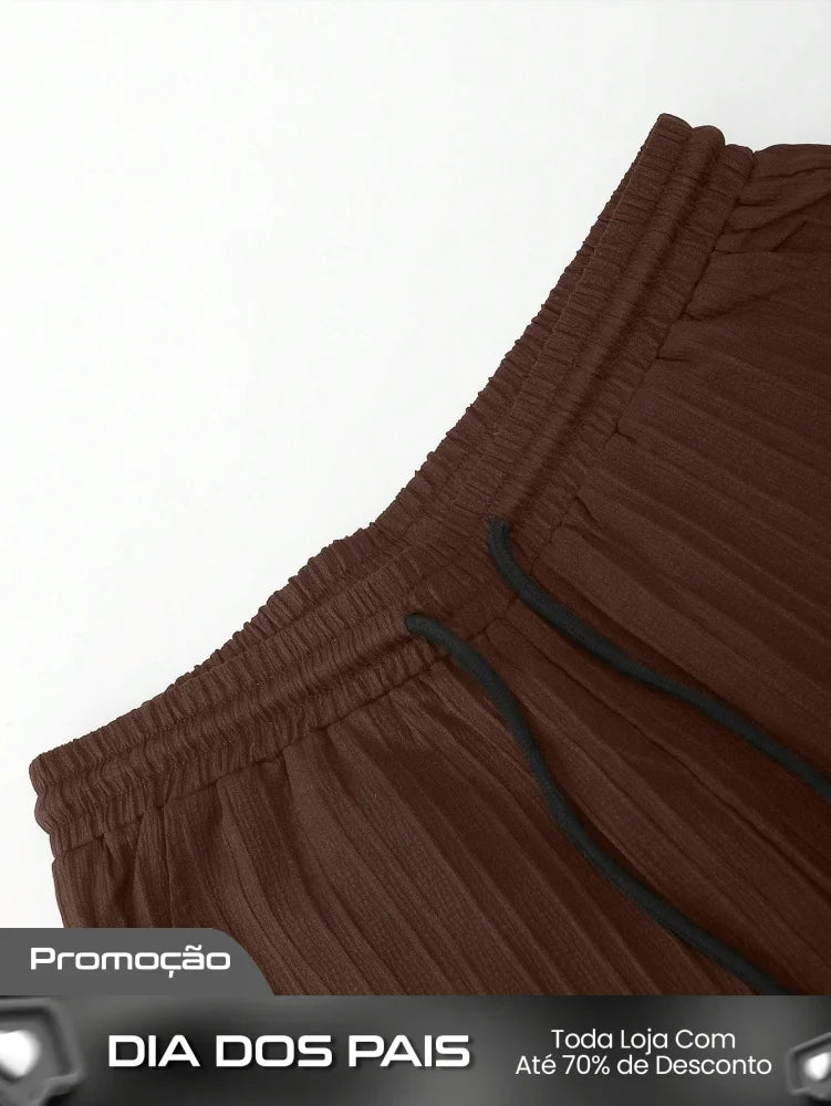 Conjunto Masculino Camisa Manga Longa E Calça Leve Minimalista Conjunto Masculino Camisa Manga Longa E Calça Leve