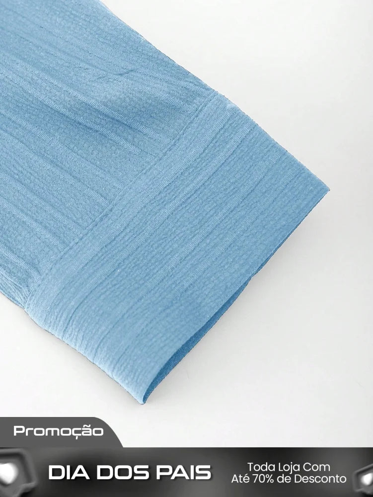 Conjunto Masculino Camisa Manga Longa E Calça Leve Minimalista Conjunto Masculino Camisa Manga Longa E Calça Leve