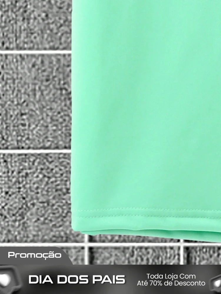 Conjunto Masculino Camiseta Ombro Caído E Shorts Estilo Solto Conjunto Masculino Camiseta Ombro Caído E Shorts Estilo