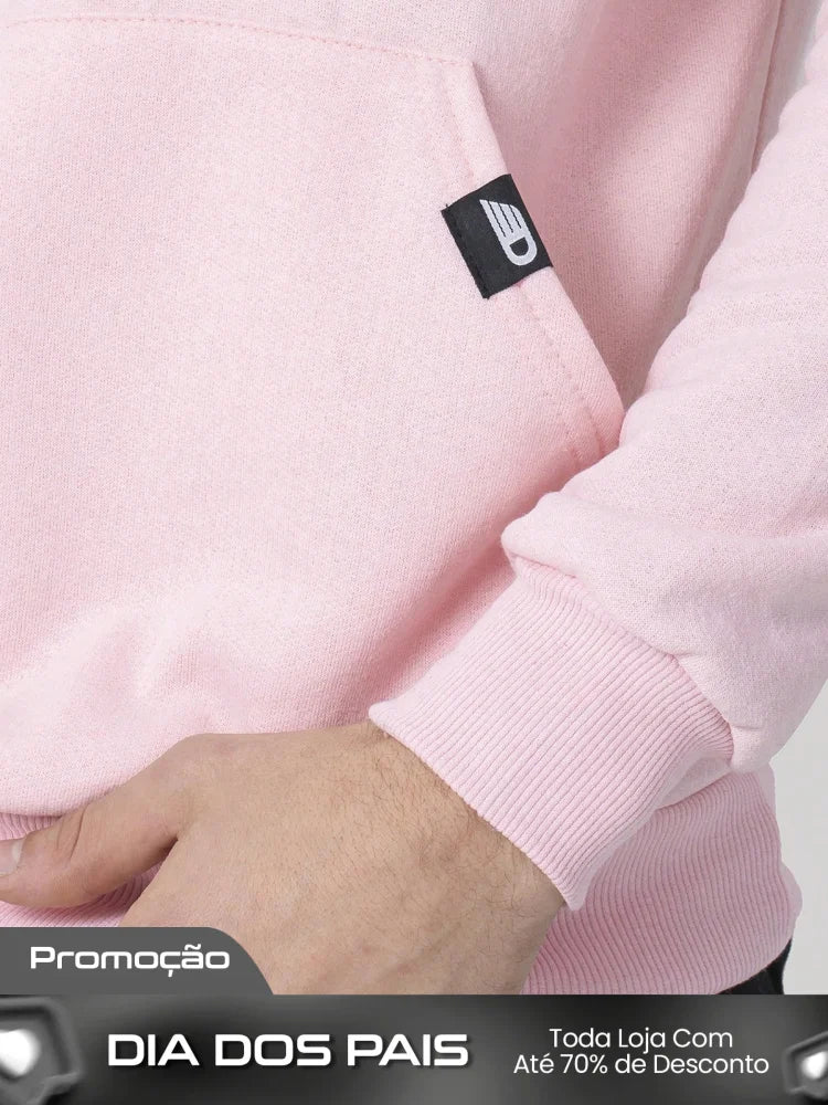 Conjunto Masculino Moletom Casual Com Capuz Cós Ajustável Conjunto Masculino Moletom Casual Com Capuz Cós Ajustável