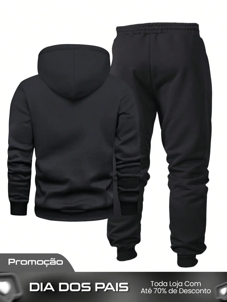 Conjunto Masculino Moletom Esportivo Com Estampa Número Conjunto Masculino Moletom Esportivo Com Estampa Número